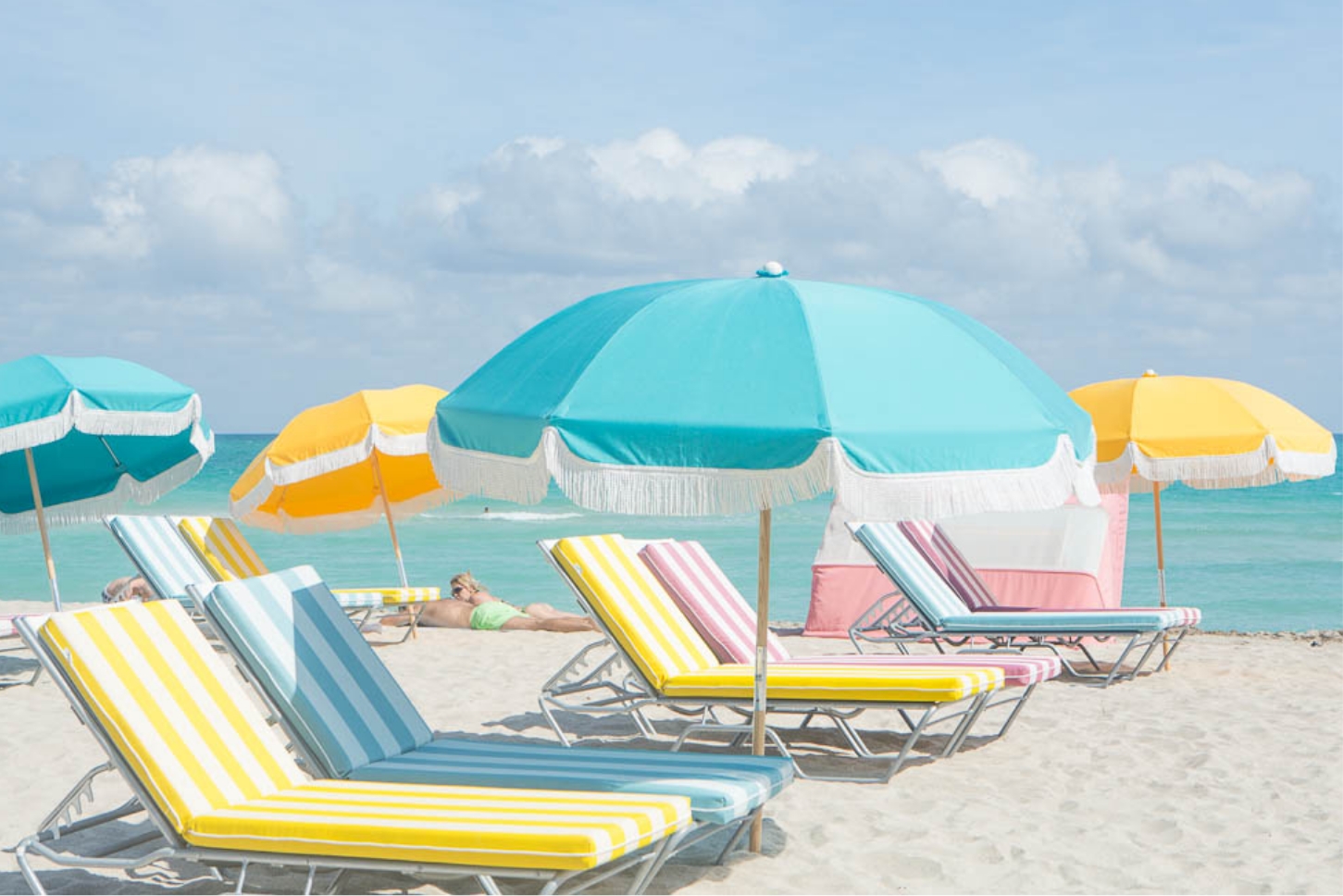 Loungers & Umbrellas on the beach