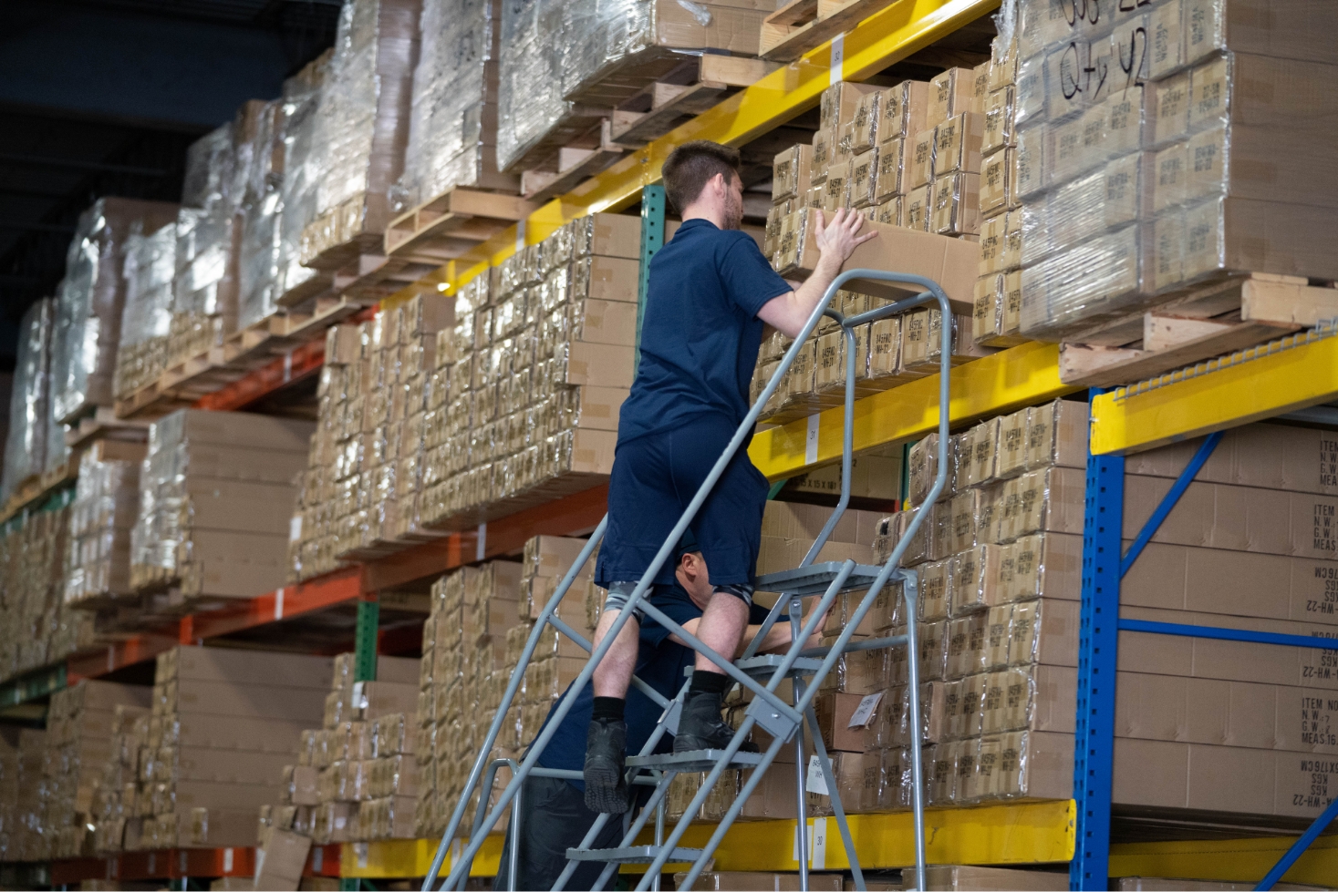 Employee Organizing Boxes